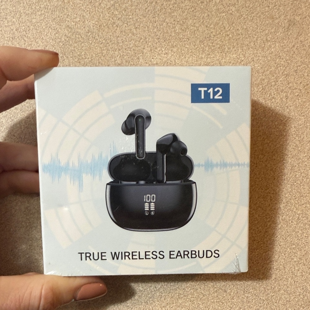 Brand new in box Black T12 True Wireless Earbuds